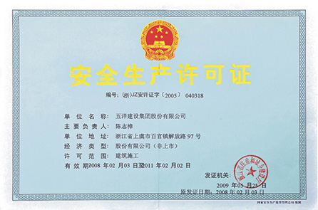 2008年安全生产许可证